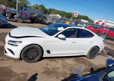 2022 Genesis G70 3.3T Awd Launch Edition z USA, uszkodzony, nr VIN KMTG14TE9NU082323